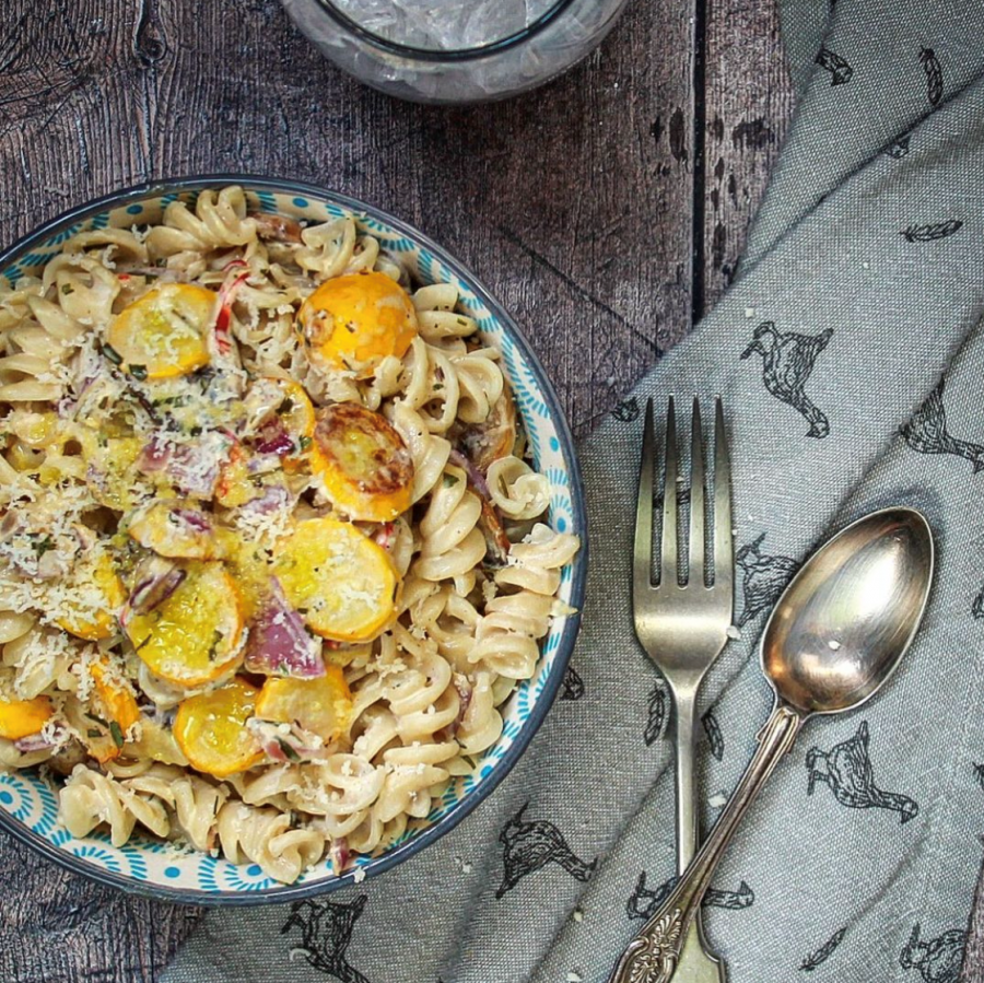 Creamy Dish of Tarragon Yorkshire Pasta