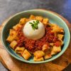Nduja, Roasted Red Pepper & Creamy Burrata with Mezze Maniche Rigate Yorkshire Pasta