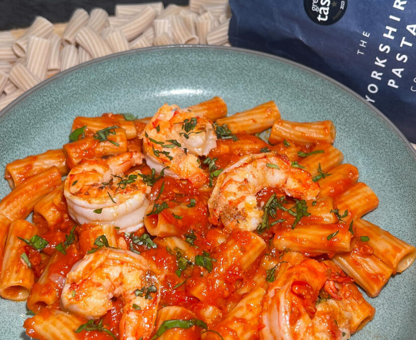 Spicy prawn pasta